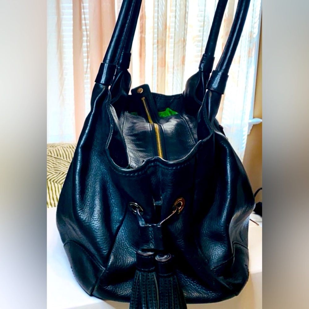 Kate Spade Black Pebble Leather Shoulder Bag - Picture 5 of 12